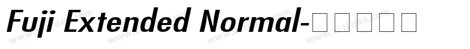 Fuji Extended Normal字体转换